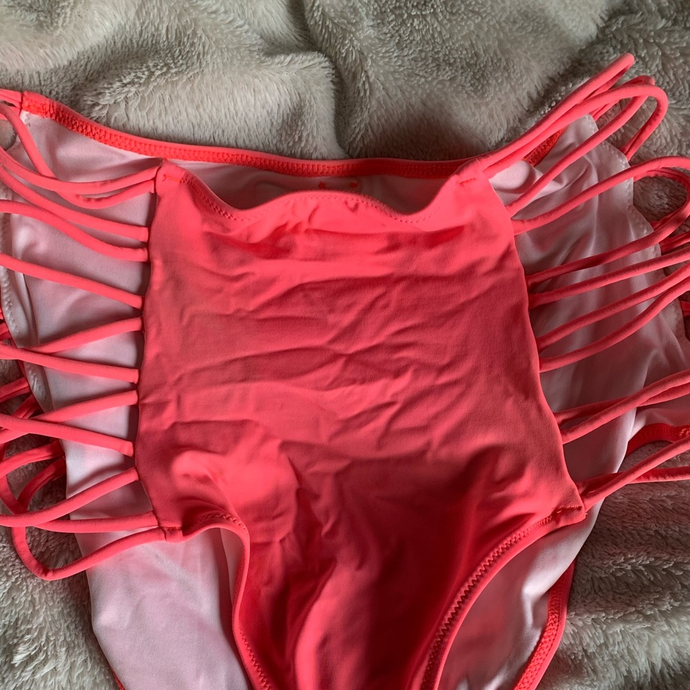 PINK High Waisted Bikini Bottoms